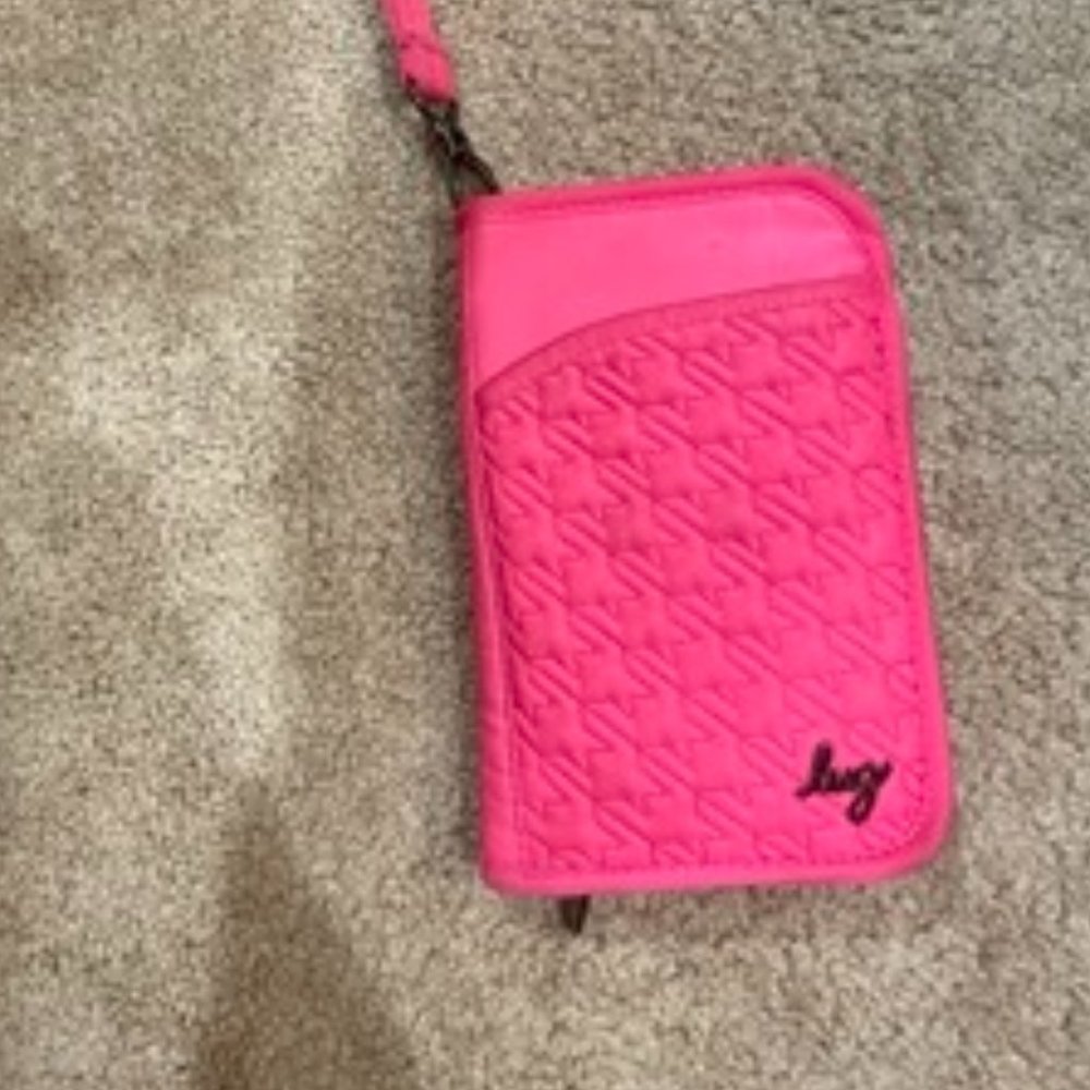 Lug Wallet Tandem in Magenta Pink